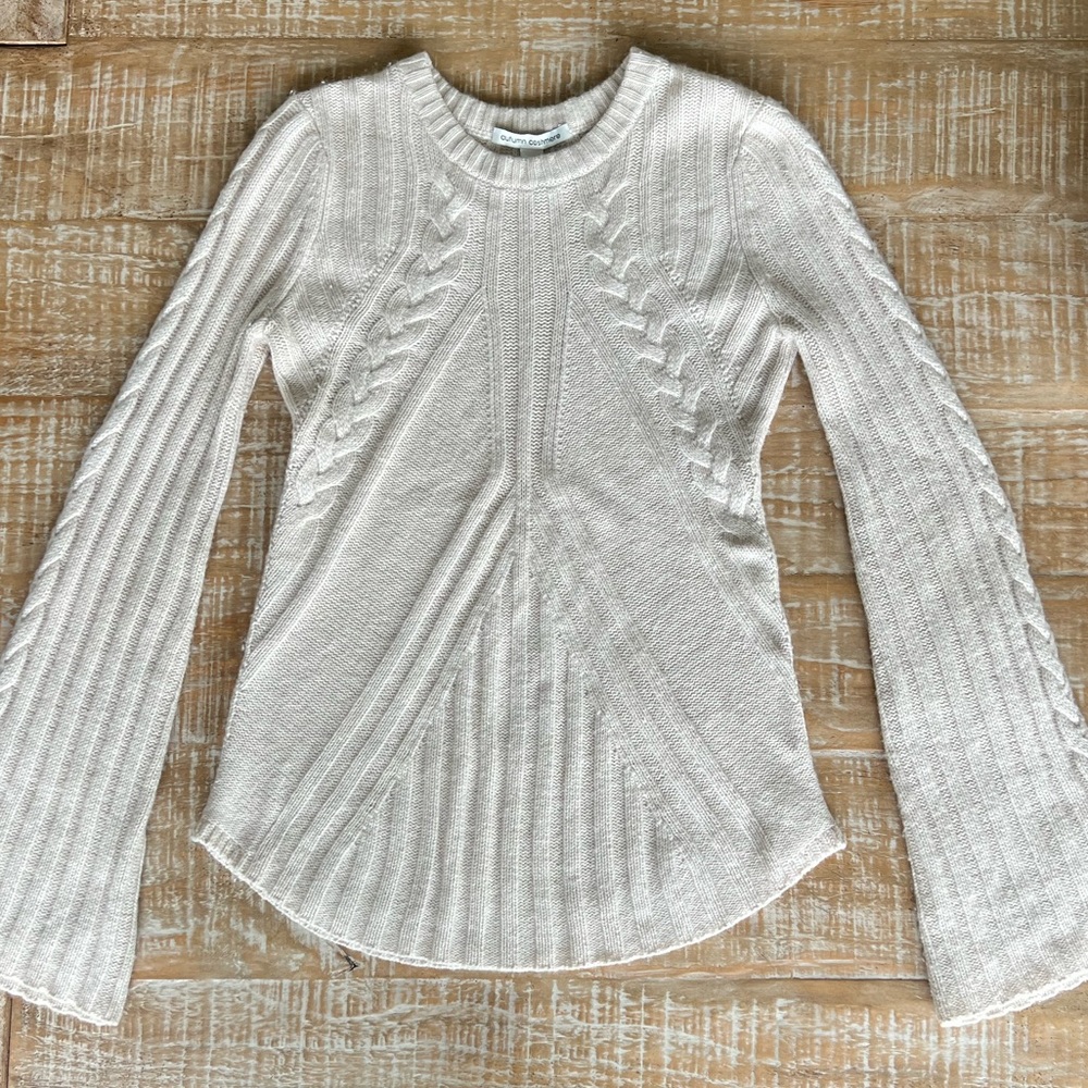 Autumn Cashmere - Flare Oatmeal Sweater - XS